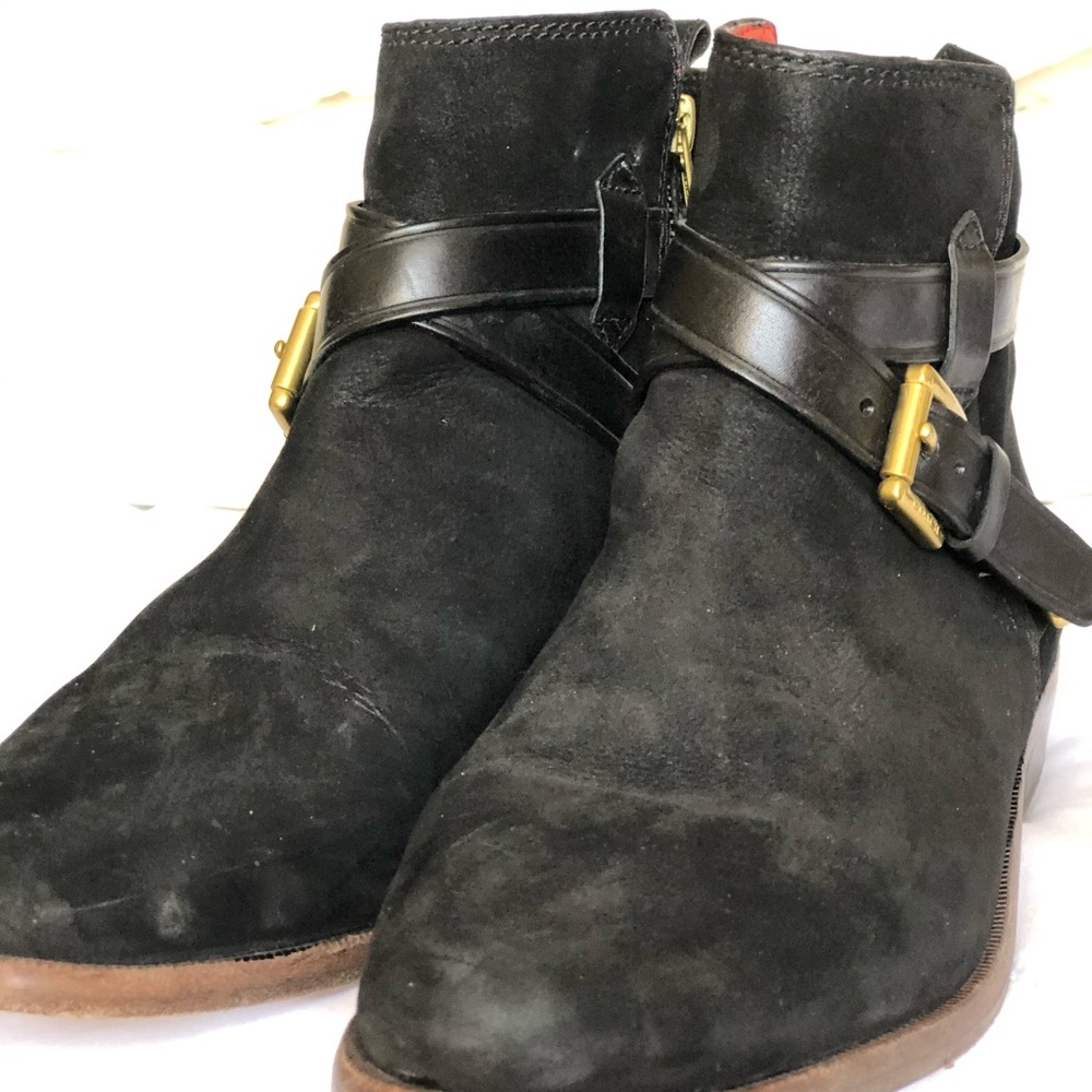 COACH Black suede ankle boots - Picture 5 of 6